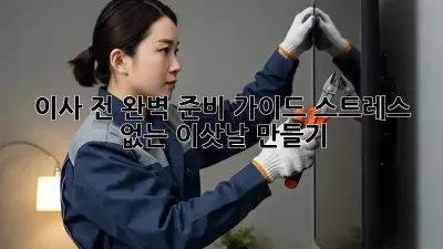 이사 전 완벽 준비 가이드: 스트레스 없는 이삿날 만들기